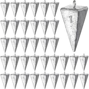 Leyndo 36 Pcs 1oz Pyramid Sinkers Fishing Weights Saltwater Fishing Weights Sinkers Fishing Gear Tackles for Ocean Saltwater Surf in Kuwait