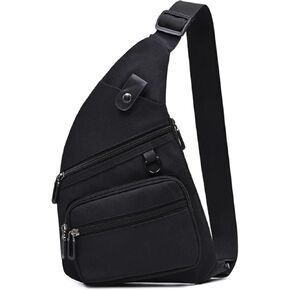 Sling Bag Anti-Thief Crossbody Chest Shoulder Bag for Men Women Slim Personal Pocket Travel Bag for Hiking Backpack