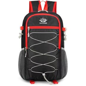 Foldable Lightweight Hiking Backpack Camping Cycling Travel Shopping Fitness Sports Backpack With Man And Women (Black)