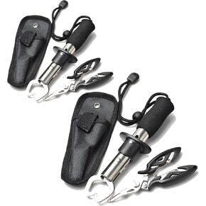 2 Pieces Fishing Pliers, Fish Lip Gripper Muti-function Fishing Pliers Hook Remover Split Ring,Fly Fishing Tools Set,Ice Fishing,Fishing Gear,Fishing Gifts