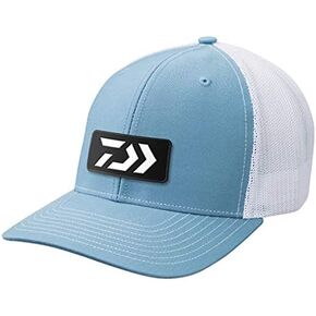 Daiwa Fishing Cap Trucker Blue White Rubber Patch Logo
