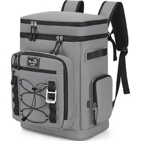 42Cans Cooler Backpack Insulated Waterproof for Men & Women, Large Leak Proof Backpack Cooler for Beach, Multi-Functional, Grey