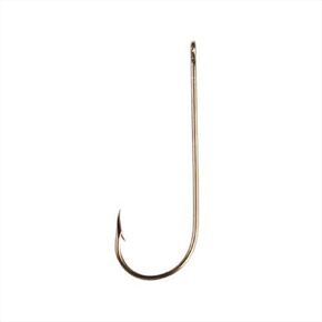 Eagle Claw 214EL-1 Light Aberdeen Wire Non-Offset Hook, Bronze Finish, 1X