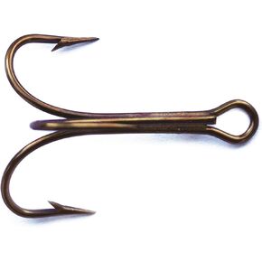 Mustad 3551 Classic Treble Standard Strength Fishing Hooks | Tackle for Fishing Equipment | Comes in Bronz, Nickle, Gold, Blonde Red, Size 16/0, Bronze
