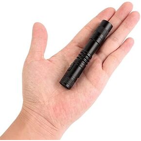 MODOAO Ultra Slim Portable 900LM Mini LED Flashlight Belt Clip Pen Light Tactical Torch 9 cm (1 pack)