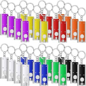 32 Pcs Mini LED Lights,Keychain Flashlights,Portable Key Ring Flash Ligh for Camping Outdoor Activity Party Favors(Multicolor)
