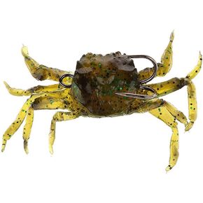 SEWACC Artificial Crab Bait Fishing Lure Simulation Crab Soft Lure with Hooks Sea Fishing Bait Fish Tackle Tool (Green)