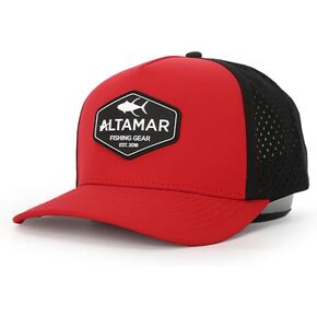 ALTAMAR Offshore Hydrophobic Performance Snapback Hat Water-Resistant for Men & Women, Golf, Fishing, Running, Workout Red