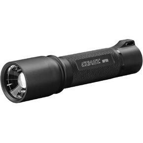 Coast HP7R 300 Lumen Rechargeable LED Flashlight with Slide Focus, Black