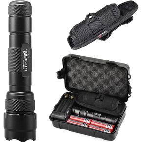 ULTRAFIRE LED Flashlight with Holster,WF-502B 1000Lumen Single Mode Mini Flashlight, Duty Belt Tactical Flashlight Holster,Outdoor Handheld Flashlight Include UFB26 and Charger
