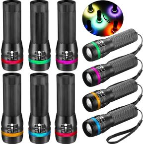 10 قطع مصباح يدوي LED زوومابلي ضوء فلاش مشرق مشاعل صغيرة مصباح جيب صغير مصباح يدوي مقاوم للماء مشاعل محمولة 3 أوضاع للتخييم والجري والطوارئ والاستخدام الخارجي in Kuwait