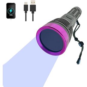 Black Light UV Flashlight, 365 nM Blacklight Flashlights Rechargeable HIGH Definition Ultraviolet Pet Urine Detector for Cat Urine, Stains, Bed Bug