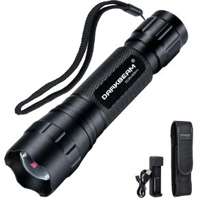 DARKBEAM ir Flashlight Infrared 850nm Light LED Rechargeable Mini for Night Vision, Handheld Tactical ir Illuminator, Focus Adjustable, Portable for Hunting, Observation, Search