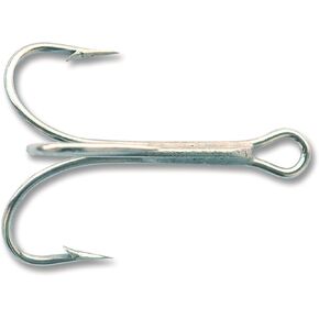 Mustad 3551 Classic Treble Standard Strength Fishing Hooks | Tackle for Fishing Equipment | Comes in Bronz, Nickle, Gold, Blonde Red, [Size 4, Pack of 25], Nickel