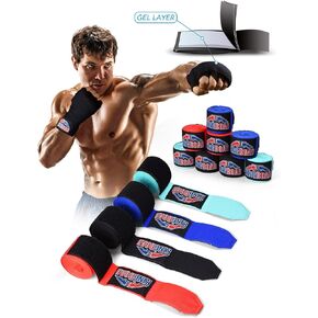 Boxing Wraps 2022 Upgraded-Built In Gel Hand Wraps For Boxing Glove Women And Men,Semi Elastic Wrist Wraps Boxing For Kickboxing Muay Thai Mma, Boxing Hand Wraps Boxing Wraps For Boxing Glove