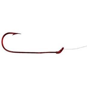 Tru Turn Blood Red Snelled Hooks