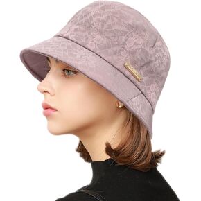 Women's Foldable 1920s Vintage Cloche Bucket Hat Lady Bowler Caps Church Tea Party Sun Hats in Kuwait