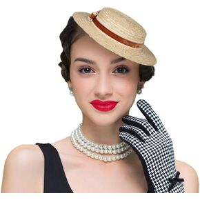 Women Bowknot Straw Hat Summer Fedoras Boater Summer Beach Sun Hat Cowgirl Fishing Hat Jazz Hat