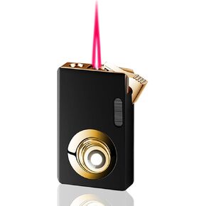 ولاعة لهب ناعمة ورائعة، ولاعة شعلة نفاثة، ولاعة ضوء LED، ولاعة غاز البيوتان مع نافذة مرئية، ولاعة لهب أحمر مقاومة للرياح، ولاعة غاز البوتان قابلة لإعادة الملء، ولاعة فريدة للرجال (بدون غاز) (أصفر وردي) in Kuwait