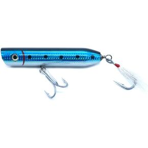 SEASKY 5 1/2" 57g Popper Saltwater Lure Handmade Wood Bait Trolling Fishing Lure