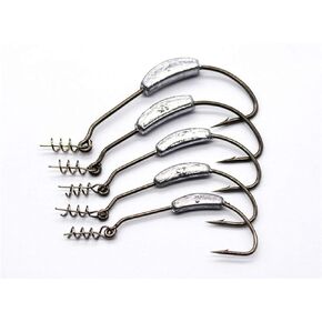 Fishing Weighted Swimbait Hooks with Twist Lock Assorted Sizes