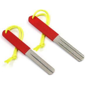 قطعتان من مبراة خطاف الصيد، مبراة خطاف صيد ماسي، مبرد خطاف سمك ناعم مزدوج الجانب 180/400 حبيبة، أداة طحن محمولة لرياضات صيد الأسماك في المياه المالحة والمياه العذبة (أسود) in Kuwait