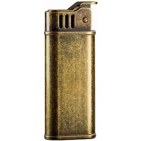 Vintage Trench Lighter,Reusable Windproof Copper Lighter, Cool Antique Lighters for Smoking,Soft Flame Kerosene Lighter for Collection Decorative Gift Present