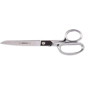 Klein Tools G109HC Scissors, Made in USA, Straight Trimmer with Blunt Tips for Cutting Fabric, Canvas, Felt, Silk, Cord, and More, 9-Inch