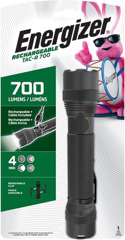 Energizer TAC500 Rechargeable LED Flashlight (2 Pack), Super Bright LED Light for Outdoor and Emergency Use, Durable IPX4 Water Resistant Rechargeable Flashlight, Includes Micro-USB Charging Cord in Saudi Arabia