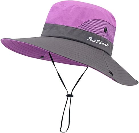 WITERY Women's Outdoor Summer Sun UV Protection Cap Foldable Mesh Wide Brim Hats for Beach Safari Fishing in Saudi Arabia