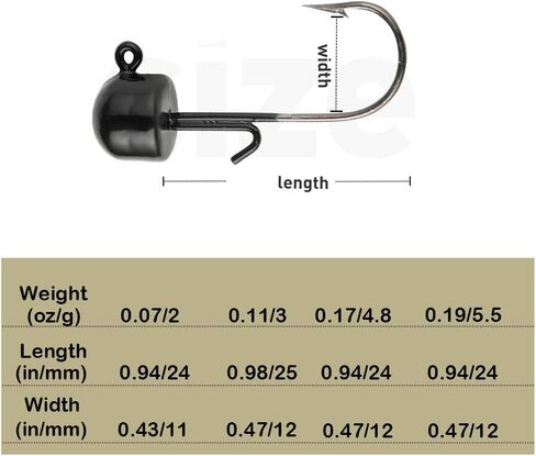 JOHNCOO Mushroom Style Jig Heads Lead Hook with 3D Redfish Eyes Treble Hooks Luminous Round Jig Head Fishing Hooks Kit for Trout Bass Mixed Weights Fishing Hooks Set in Saudi Arabia
