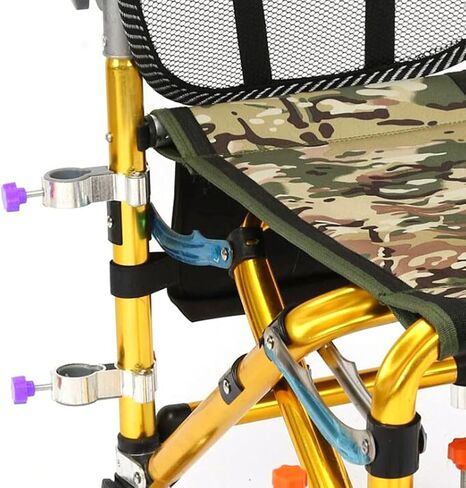 حامل مظلة كرسي الصيد، كرسي صيد من سبائك الألومنيوم مع حامل قضيب، حامل مظلة قابل للتعديل للكرسي، مشبك مظلة خارجي بدون استخدام اليدين (أرجواني) in Kuwait