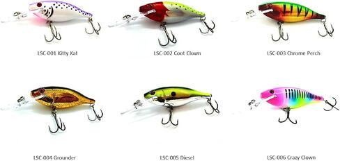 مجموعة من 6 طُعم من Vexan Rattlin' Lil-Super Cisco Trolling & Crankbait in Kuwait
