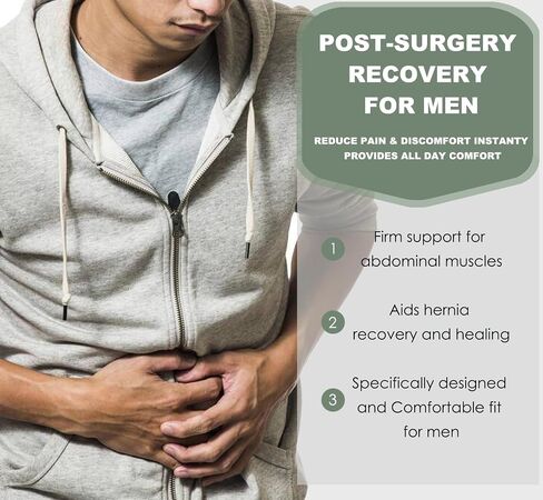 Abdominal Binder Post Surgery - Postpartum Belly Band Wrap | Post C Section Belly Binder Recovery Belt | Stomach Compression Hernia Belt For Men or Women After Pregnancy, Hysterectomy (Small/Medium) in Kuwait