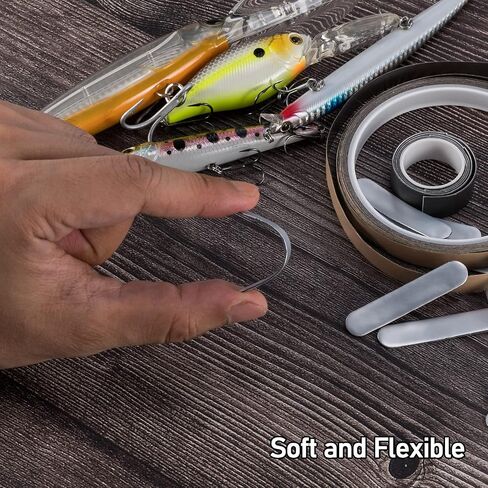 Adhesive Weights, Fishing Lure Adhesive Weight Strips Paddle, Add Weight Lead Tape Strips Rolls to Suspending Crankbaits, Adhesive Sinkers Stick Weights for Hardbait, Swimbaits, Jerkbaits in Saudi Arabia