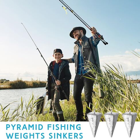 36 Pcs 1oz Pyramid Sinkers Fishing Weights Saltwater Fishing Weights Sinkers Fishing Gear Tackles for Ocean Saltwater Surf in Saudi Arabia