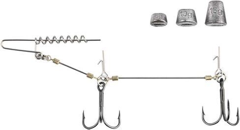 Fishing Hook Pike Stinger Rigs Multi-Depth Screw Rigging Kit with Sinker Weight for soft bait fishing lure swimbait shad in Saudi Arabia