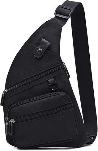 Sling Bag Anti-Thief Crossbody Chest Shoulder Bag for Men Women Slim Personal Pocket Travel Bag for Hiking Backpack in Saudi Arabia