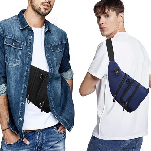 Sling Bag Anti-Thief Crossbody Chest Shoulder Bag for Men Women Slim Personal Pocket Travel Bag for Hiking Backpack in Kuwait