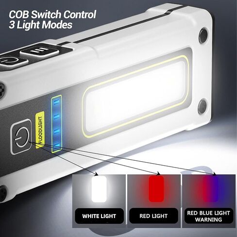 مصابيح يدوية صغيرة قابلة لإعادة الشحن قوية - مصابيح يدوية صغيرة حقيقية 250 لومن 800 مللي أمبير في الساعة مع 7 أوضاع إضاءة، شحن سريع من النوع C مع وظيفة بنك الطاقة، مصابيح يدوية لحالات الطوارئ والتخييم والمشي لمسافات طويلة in Kuwait