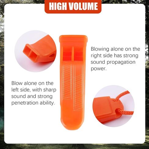 Whistle Emergency, 6 Pack Super Shrill Loud Safety Whistle with Adjustable Reflective Lanyard Rescue Signaling Ideal for Boating Swimming Kayaking Water Survival Hiking, Camping Climbing in Saudi Arabia