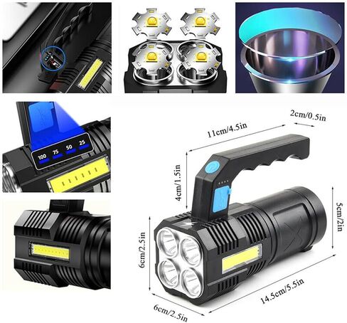 مصابيح LED على شكل قلم - 2 حزمة صغيرة، صغيرة، مصباح جيب مقاوم للماء مع مشبك للتخييم، في الهواء الطلق، الطوارئ، التفتيش، العمل، الإصلاح، الممرضات والاستخدام الطبي in Kuwait