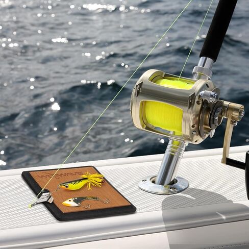 وسادة خطاف صيد السمك مع حامل خطاف صيد من الفوم اللاصق لسطح البحر أثناء الصيد 5 بوصات × 5 بوصات × 9 مم، رمادي/خشب الساج in Kuwait