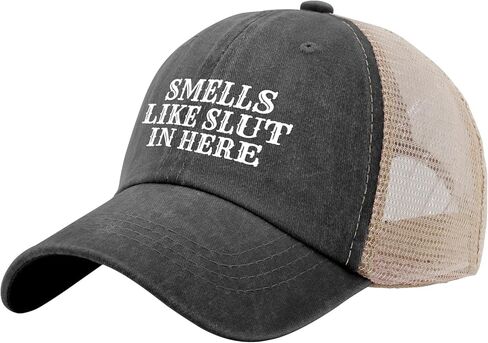 Smells Like Slut in Here Hat Trucker Hat Women Funny Mesh Hats for Summer in Kuwait