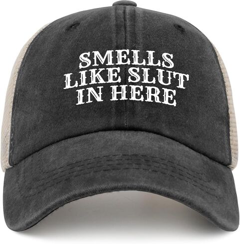 Smells Like Slut in Here Hat Trucker Hat Women Funny Mesh Hats for Summer in Kuwait