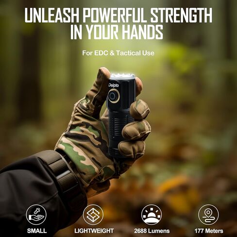 LED Mini Flashlight Rechargeable, German Three-Eyed Monster Mini Flashlight with Clip, IP54 EDC Tactical Flashlight with 5 Modes for Outdoor, Home, Emergency,Camping, Working (2 Pieces) in Saudi Arabia