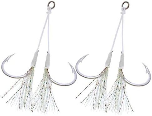 OCEAN CAT Assist Jig Hooks Butterfly Monster Spirit Stinger Slow Pitch Jig Hook Flat Fall Jigging Hook Size 2/0, 3/0, 4/0, 5/0, 6/0, 7/0, 9/0, 11/0 in Saudi Arabia