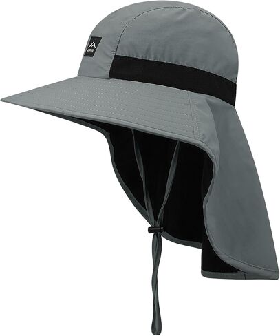 CLAPE Outdoor Sun Hat with Neck Flap Safari Hat Waterproof Mesh Sun Protection Lightweight Fishing Hat Unisex in Saudi Arabia