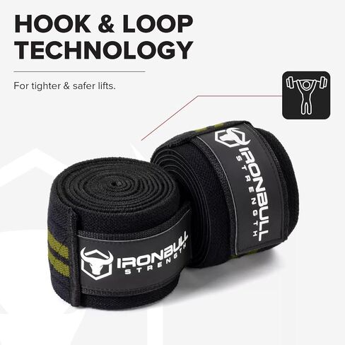 Knee Wraps for Weightlifting - 80" Elastic Knee Straps for Squats and Weight Lifting - Lifting Knee Wraps for Strength & Compression Wrap - Knee Support for Squatting, Powerlifting, Gym in Saudi Arabia