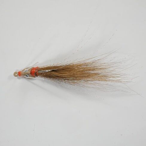 (Light Brown) ‎Key West Bonefish Bucktail Jigs - 30° Angled - 1/8 oz - 3 Pack in Saudi Arabia